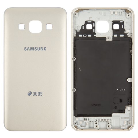 Задня панель корпуса для Samsung A300F Galaxy A3, A300FU Galaxy A3, A300G Galaxy A3, A300H Galaxy A3, золотиста