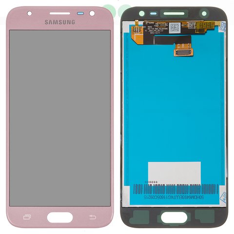 Дисплей для Samsung J330 Galaxy J3 2017 , рожевий, без рамки, Оригінал переклеєне скло 
