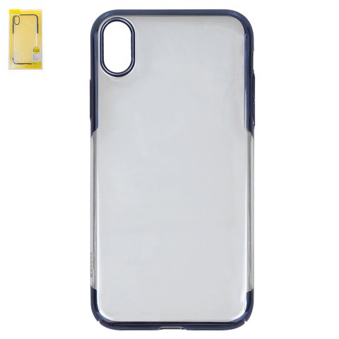 Чехол Baseus для iPhone XR, синий, прозрачный, пластик, #WIAPIPH61 DW03