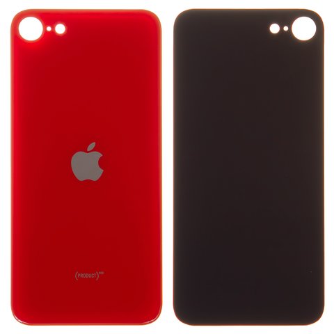 Задняя панель корпуса для iPhone SE 2020, красная, не нужно снимать стекло камеры, big hole