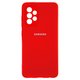 Чехол для Samsung A525 Galaxy A52, красный, Original Soft Case, силикон, red (14) full side