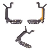 Шлейф для iPhone 14 Pro Max, коннектора зарядки, фиолетовый, с микрофоном, с компонентами, Original (PRC), deep purple
