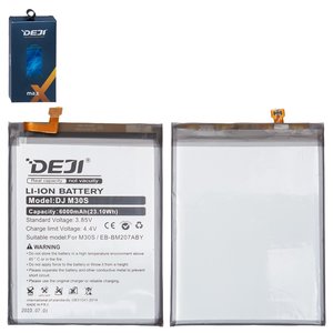 Акумулятор Deji EB BM207ABY для Samsung M215 Galaxy M21, M307 Galaxy M30s, M307F Galaxy M30s, M315 Galaxy M31, M315F DS Galaxy M31, Li ion, 3,85 B, 6000 мАг