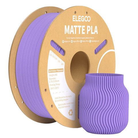 Філамент ELEGOO PLA MATTE, блідо фіолетовий lavender purple , 1 кг