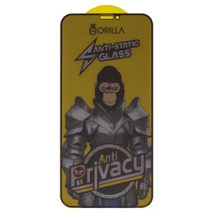 Захисне скло Gorilla для Apple iPhone 11 Pro, iPhone X, iPhone XS, сумісне з чохлом, Full Glue, Anti Static, Anti Peeping, чорний