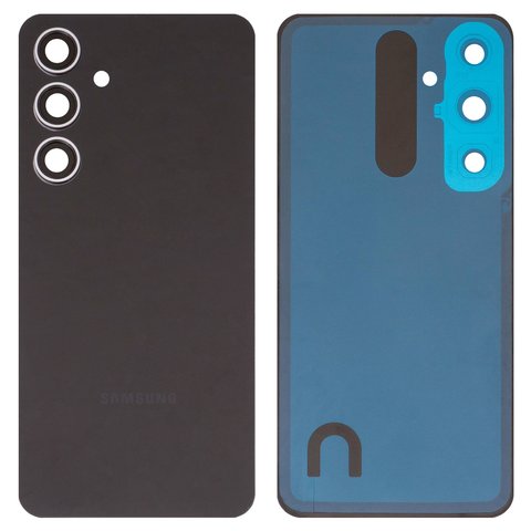 Задня панель корпуса для Samsung S721 Galaxy S24 FE, чорна, із склом камери, graphite