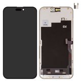 Дисплей для iPhone 15 Pro Max, чорний, з рамкою, High Copy, без мікросхеми, (AMOLED), GX OEM soft, 120Hz