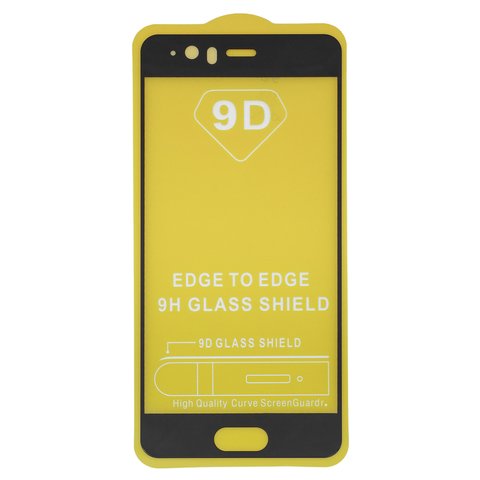 Защитное стекло для Huawei P10, совместимо с чехлом, Full Glue, без упаковки , черный