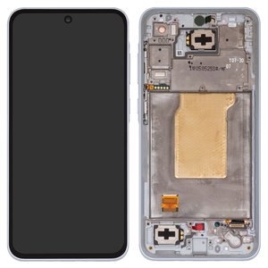 Дисплей для Samsung A356 Galaxy A35 5G, голубой, с рамкой, Original PRC , iceblue
