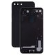 Housing compatible with Apple iPhone 7 Plus, (black, with SIM card holders, with side buttons, matte, Black Matte)
