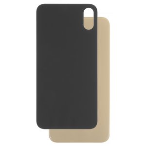 Panel trasero de carcasa puede usarse con iPhone XS, dorada, es necesario desmontar la cámara, small hole