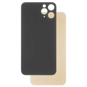 Panel trasero de carcasa puede usarse con iPhone 11 Pro, dorada, es necesario desmontar la cámara, small hole, matte gold