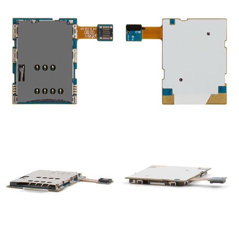 SIM Card Connector compatible with Samsung N8000 Galaxy Note, with flat cable 
