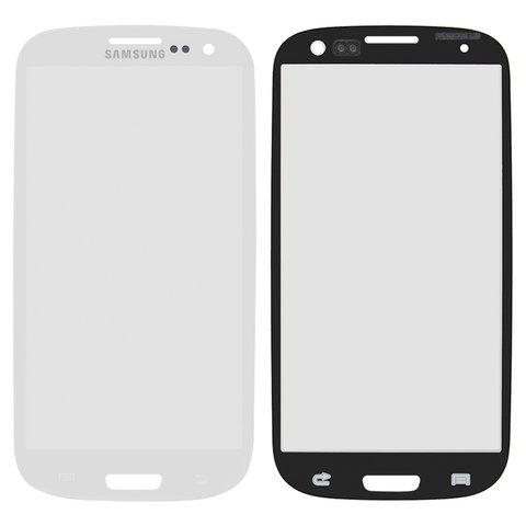 Housing Glass compatible with Samsung I9300 Galaxy S3, I9305 Galaxy S3, white 