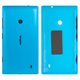 Housing Back Cover compatible with Nokia 520 Lumia, 525 Lumia, (dark blue, with side button)