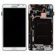 LCD compatible with Samsung N9005 Note 3, N9006 Note 3, (white, with frame, original (change glass) )