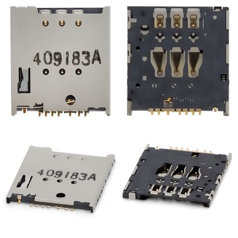 SIM Card Connector compatible with Motorola XT1032 Moto G, XT1033 Moto G, XT1036 Moto G, XT890 RAZR i, XT910 Droid RAZR, XT912 RAZR MAXX