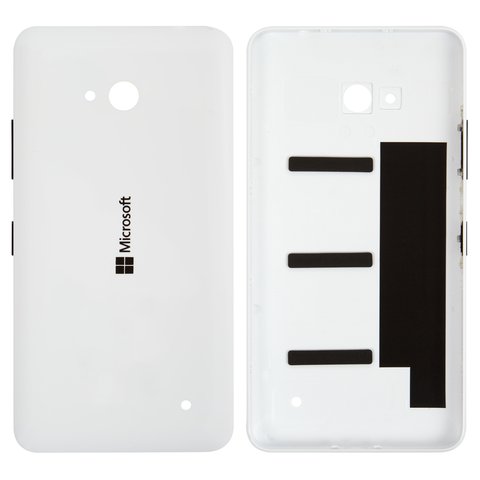 Housing Back Cover compatible with Microsoft Nokia  640 Lumia, white, with side button 