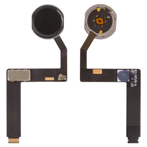 Flat Cable compatible with iPad Pro 9.7, Home button, black, with components 
