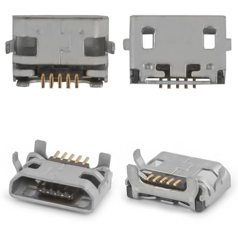 Charge Connector compatible with Sony E2104 Xperia E4, E2105 Xperia E4, E2115 Xperia E4, E2124 Xperia E4, 5 pin, type 5, micro USB type B 