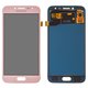LCD compatible with Samsung J250 Galaxy J2 (2018), J250 Galaxy J2 Pro (2018), (pink, with light adjustable, Best copy, without frame, Copy, (TFT))