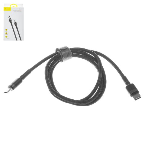 USB Cable Baseus Cafule, 2xUSB type C, 100 cm, 60 W, 3 A, black  #CATKLF GG1