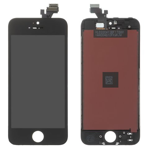 LCD compatible with Apple iPhone 5, black, with frame, AAA, NCC ESR ColorX 