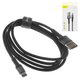 USB Cable Baseus Cafule, (USB type-A, Lightning, 100 cm, 2.4 A, black) #CALKLF-GG1