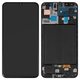 LCD compatible with Samsung A505 Galaxy A50, (black, with frame, Original (PRC), original glass)