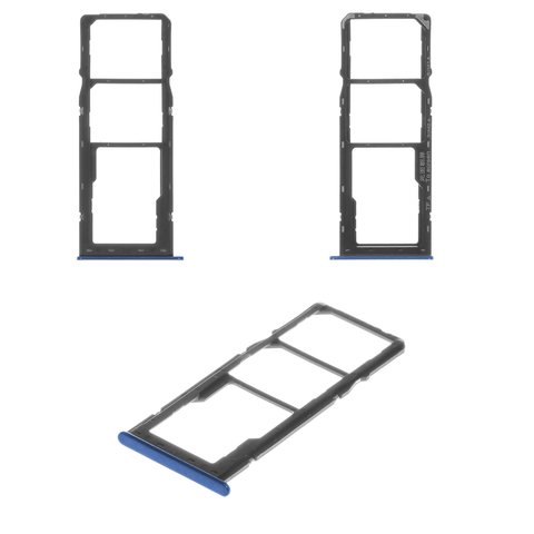SIM Card Holder compatible with Samsung A107F DS Galaxy A10s, dark blue 