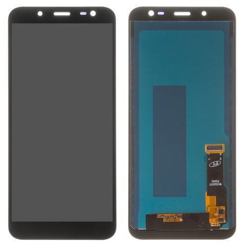 LCD compatible with Samsung J600 Galaxy J6, black, with light adjustable, Best copy, without frame, Copy, TFT  