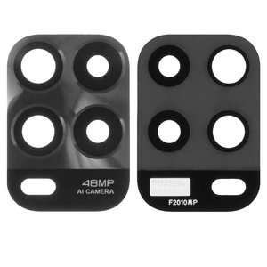 Camera Lens compatible with Xiaomi Mi 10 Lite, black, without frame, M2002J9G 