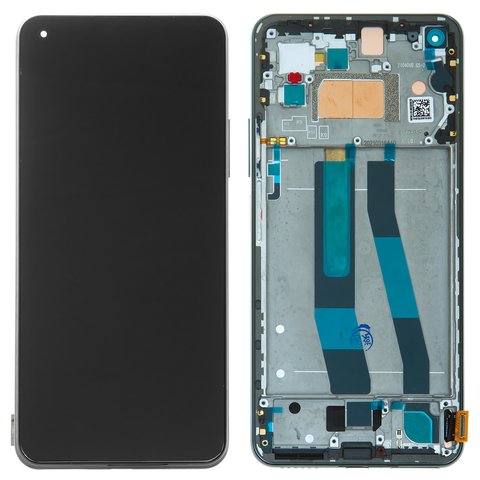 LCD compatible with Xiaomi 11 Lite, 11 Lite 5G, black, with frame, Original PRC #WM6556Z21 1