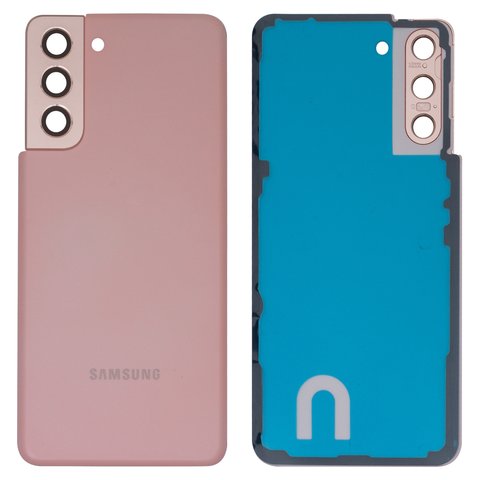Housing Back Cover compatible with Samsung G991 Galaxy S21 5G, pink, with camera lens 