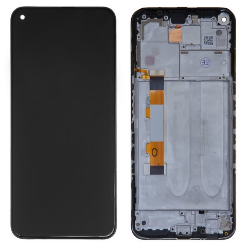 LCD compatible with Xiaomi Redmi Note 9 5G, Redmi Note 9T, black, with frame, Original PRC  