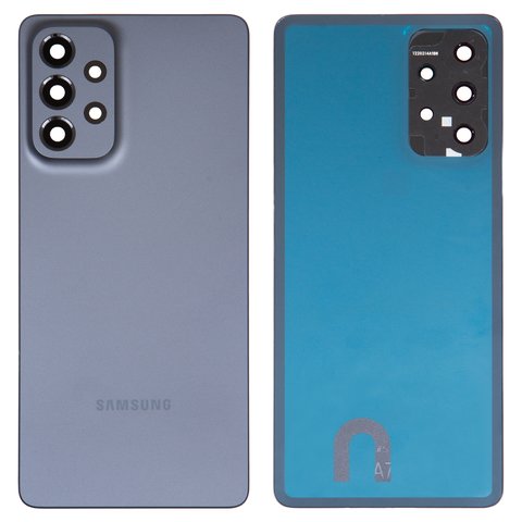 Housing Back Cover compatible with Samsung A736 Galaxy A73 5G, gray, with camera lens 