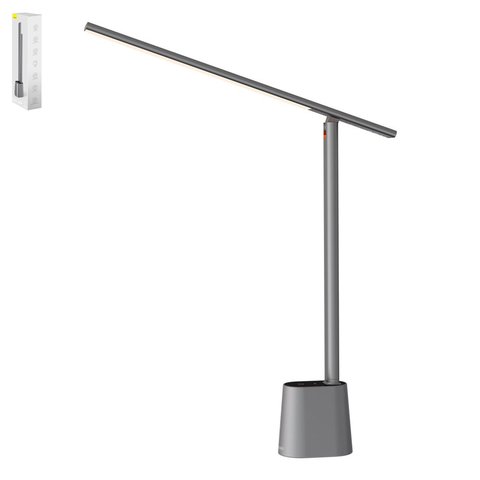 Desktop Lamp Baseus Smart Eye Series, 5 W, gray, desktop, with cable, plastic, metal  #DGZG 0G
