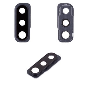 Camera Lens compatible with Samsung A507 Galaxy A50s, black, with frames 