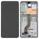 LCD compatible with Samsung G985 Galaxy S20 Plus, G986 Galaxy S20 Plus 5G, (gray, with frame, Original (PRC), without front camera, cosmic grey)