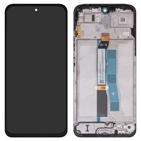 LCD compatible with Xiaomi Poco M7 4G, Redmi 15 4G, black, with frame, Original PRC , 165mm, global version 