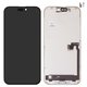 Pantalla LCD puede usarse con iPhone 16 Pro Max, negro, con marco, HC, sin microchip, (OLED), GX OEM hard