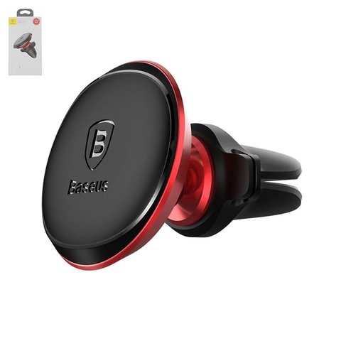 Автомобільний тримач Baseus, чорний, червоний, на дефлектор, магнітний, #SUGX A09