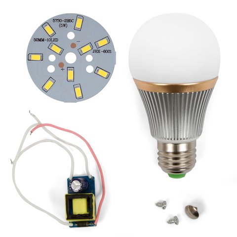 LED Light Bulb DIY Kit SQ Q22 5730 5 W cold white, E27 