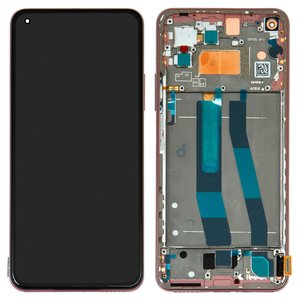 Дисплей для Xiaomi Mi 11 Lite, Mi 11 Lite 5G, розовый, с рамкой, Original PRC , peach pink, #WM6556Z21 1