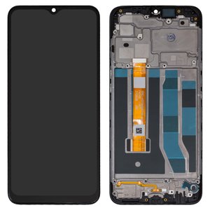 LCD compatible with Oppo A31, black, with frame, Original PRC , CPH2015, CPH2073, CPH2081, CPH2029, CPH203, FPC HTF065H019 