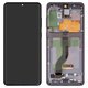 LCD compatible with Samsung G985 Galaxy S20 Plus, G986 Galaxy S20 Plus 5G, (gray, with frame, Original (PRC), cosmic grey)