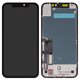LCD compatible with iPhone 11, (black, with frame, FLYCDI, with protective screen for display)