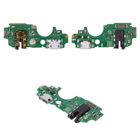 Flat Cable compatible with Tecno Pop 7 BF6 , headphone connector, charge connector, with microphone, with components, Copy, charging board