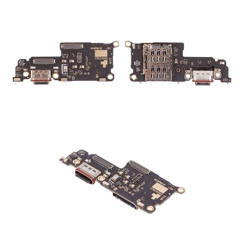 Flat Cable compatible with Realme 12 Pro, 12 Pro Plus, charge connector, with components, High Copy, charging board 