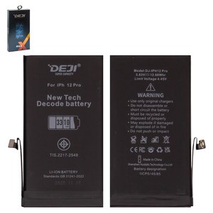 Battery Deji compatible with Apple iPhone 12 Pro, Li ion, 3.83 V , 3310 mAh, High Capacity, without error "Unknown Part", decode battery 